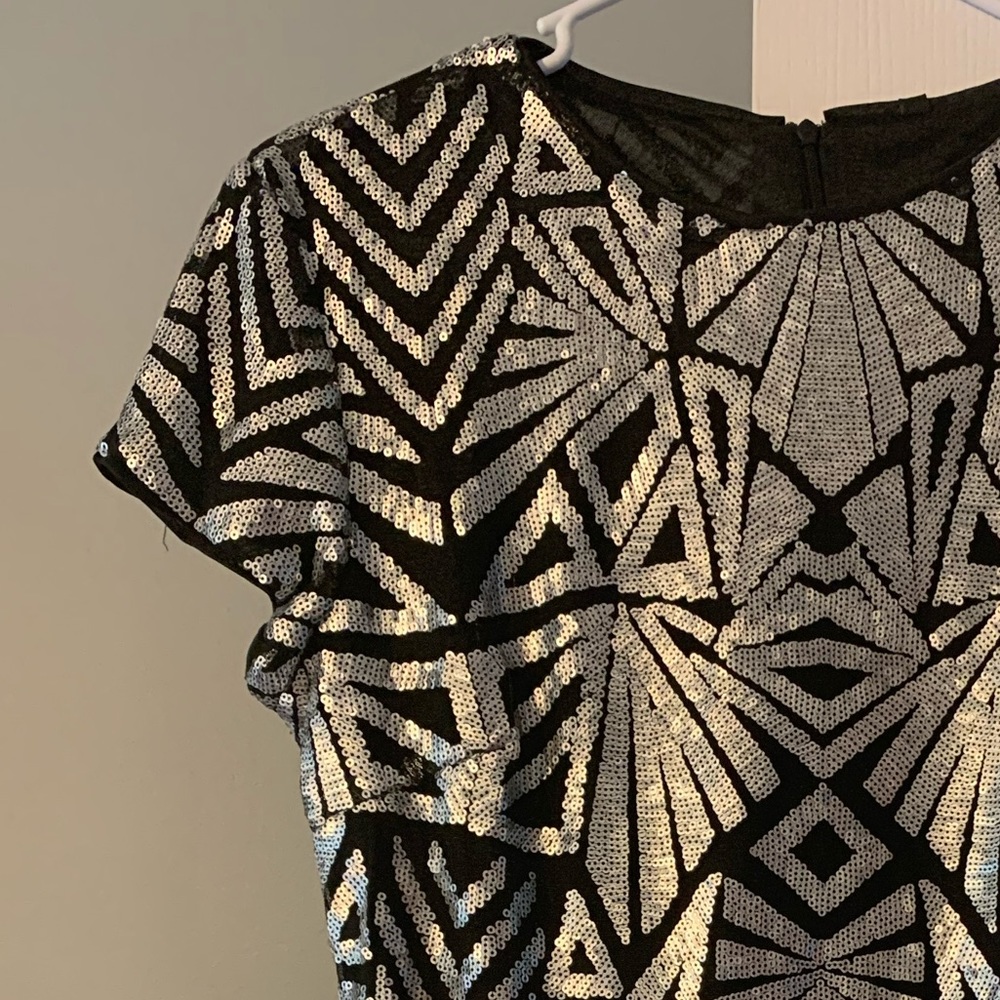 Silver sequin dress